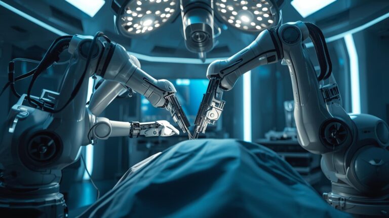 Artificial intelligence in healthcare technology showing medical AI diagnosis on digital screen