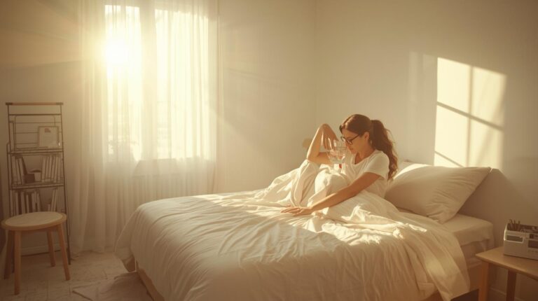 morning routine checklist on desk with coffee